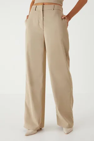 MissPap Womens Tailored Wide Leg Pleat Detail Trousers - - 16