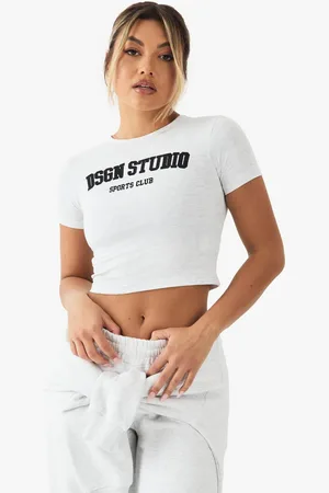 Boohoo Womens DSGN Studio Printed Baby T-Shirt - - 14