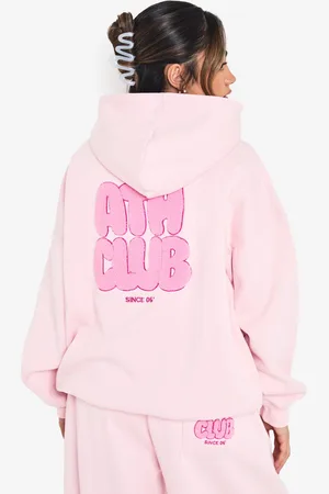 Boohoo Womens Ath Club Towelling Oversized Hoodie - - M