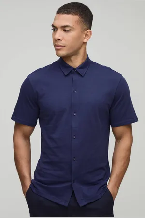 Boohoo Slim Fit Jersey Short Sleeve Shirt - - M
