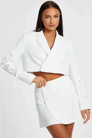 Quiz Womens Off White Wrap Mini Skirt - - 18