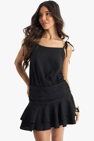 Boohoo Womens Ruched Strappy Mini Dress - - 14