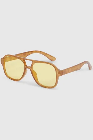 Boohoo Womens Retro Aviator Sunglasses - - One Size