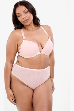 Oola Lingerie Womens Pale Soft Mesh High Waist Brief - 26-28