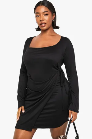 Boohoo Womens Plus scoop neck wrap mini dress - - 20