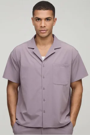 Boohoo Short Sleeve Stretch Boxy Fit Shirt - - M