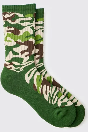 Boohoo Camo Print Sport Sock - - One Size