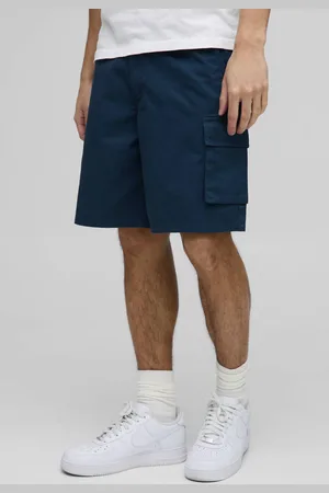 Boohoo Fixed Waist Baggy Cargo Twill Shorts - - 36