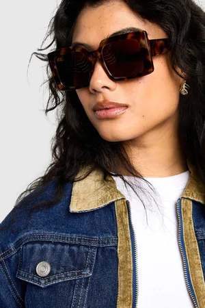 Boohoo Womens Tortoiseshell Square Sunglasses - - One Size