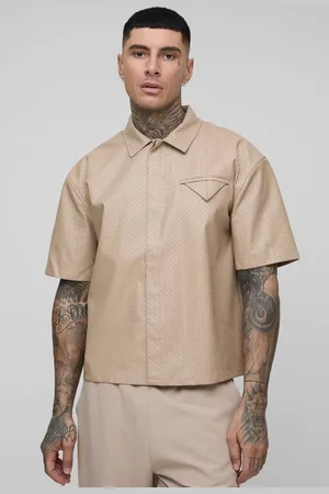 Boohoo Tall Woven PU Pocket Detail Boxy Shirt - - XXL