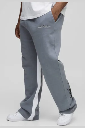 Boohoo Plus Worldwide Grunge Print Flared Gusset Joggers - - XXXL