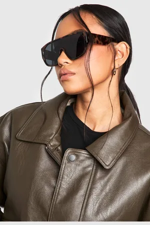 Boohoo Womens Tortoiseshell Oversized Sunglasses - - One Size