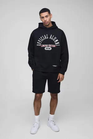 Boohoo 330gsm Oversized Official Hooded Short Tracksuit - - XS