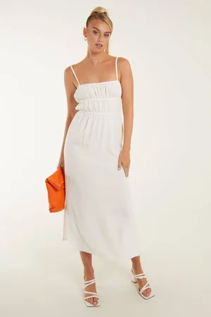 Pink Vanilla Womens Linen Open Back Midi Dress - - 10