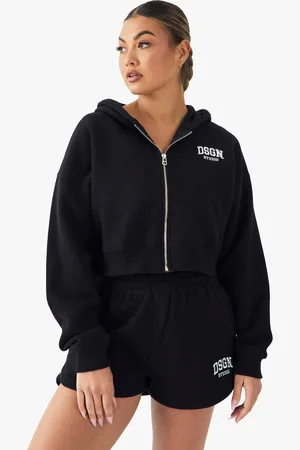 Boohoo Womens DSGN Studio Collegiate Embroidered Sweat Short - - XS