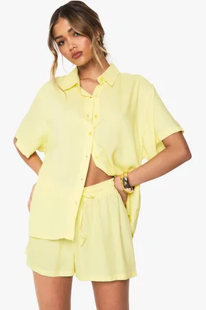 Boohoo Womens Lightweight Short Sleeved Shirt and Shorts Co-ord - - 6
