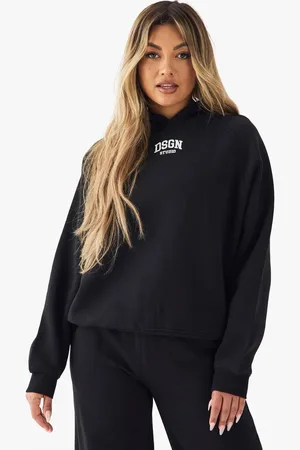 Boohoo Womens DSGN Studio Collegiate Embroidered Oversized Hoodie - - L