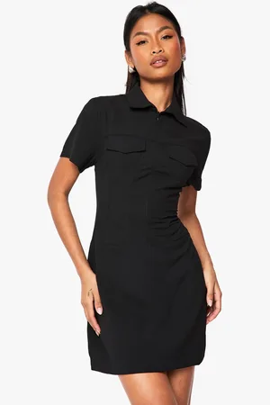 Boohoo Womens Structured Zip Detail Mini Dress - - 18