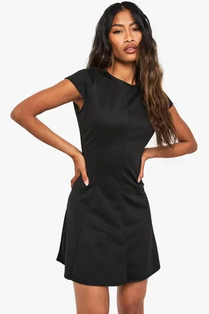 Boohoo Womens Cap Sleeve Skater Dress - - 14