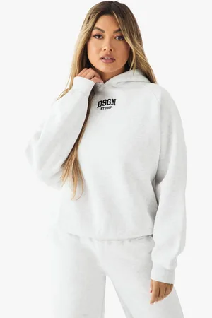 Boohoo Womens DSGN Studio Collegiate Embroidered Oversized Hoodie - - L