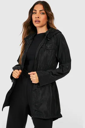 Boohoo Womens Elasticated Waist Mac - - 14