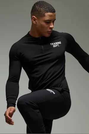 Boohoo Man Active Performance Training Dept Crew neck 1/4 Zip - - L