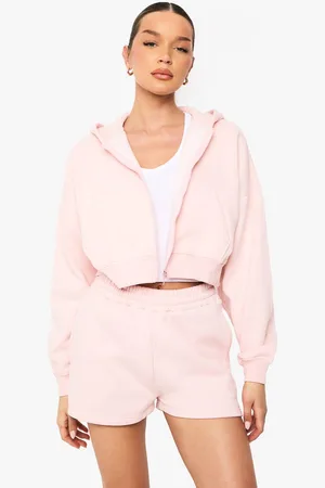 Boohoo Womens BOXY BALLOON SLEEVE OVERSIZED ZIP THROUGH HOODIE - - XL