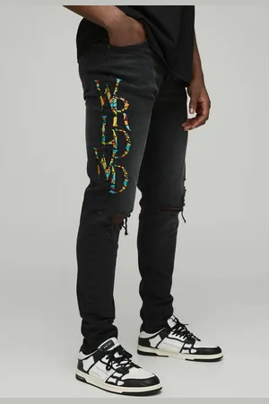 Boohoo Skinny Applique Ripped Jeans - - 34R