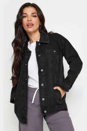 PixieGirl Womens Petite Oversized Denim Jacket - - 16