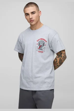 Boohoo Regular Fit Gas Monkey Garage License Printed T-Shirt - M