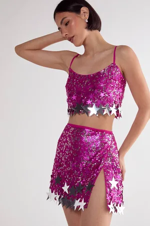 NASTY GAL Womens Limited Embellished Star Trim Mini Skirt - - 10
