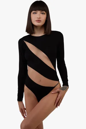 Wolf & Whistle Womens Jasi Sheer Panelled Thong Body - - 18
