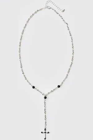 Boohoo Silver Cross Necklace - - One Size