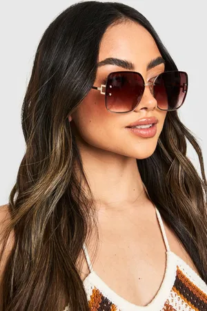 Boohoo Womens Metal Frame Square Sunglasses - - One Size