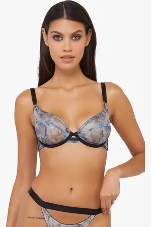 Playful Promises Womens Talia Renaissance Printed Mesh Bra - - 38B