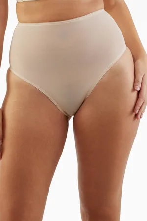 Playful Promises Womens Elsie Peach Mesh Classic High Waist Brief - - 12
