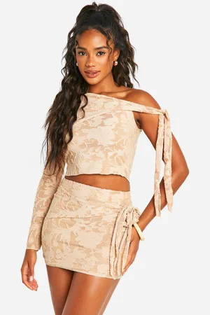 Boohoo Womens Floral Texture Mini Skirt - - 8