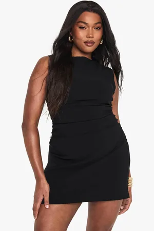 Boohoo Womens Plus Ruched Sleeveless Mini Dress - - 18