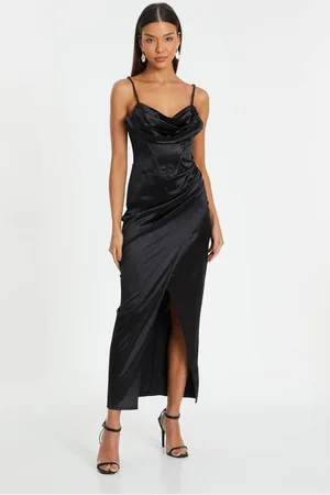 Quiz Womens Cowl Neck Corset Dress - 18