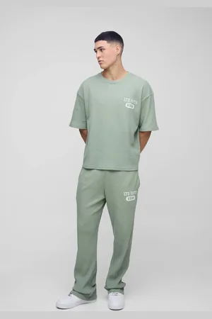 Boohoo Oversized Boxy T-Shirt and Relaxed Jogger Tracksuit - - M