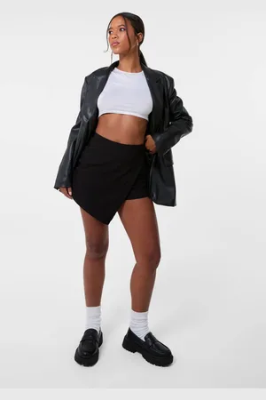 Pink Vanilla Womens Wrap Over Skort - L