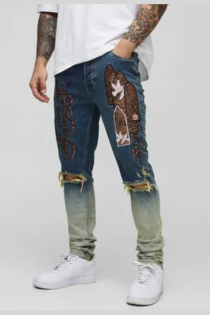 Boohoo Skinny Applique Ripped Jeans - - 32R