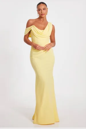 Quiz Womens Lemon Drop Sleeve Maxi Dress - - 20