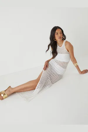 MissPap Womens Sequin Crochet Beach Maxi Dress - - 16