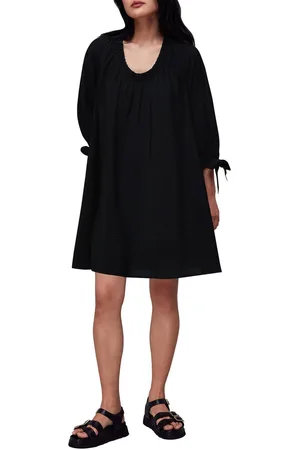 Whistles Womens Lydia Gathered Trapeze Dress Plain - - 8