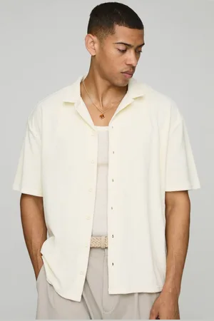 Boohoo Oversized Revere Collar Short Sleeve Shirt - - M