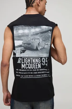 Boohoo Regular Fit Drop Arm Hole Disney Cars License vest - M