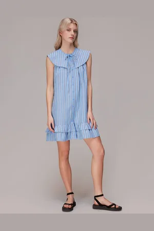 Whistles Womens Stripe Collar Trapeze Dress Striped - - 14