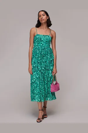 Whistles Womens Watercolour Wildcat Tier Dress - - 16