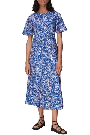 Whistles Womens Lively Animal Print Midi Dress Animal Print - - 8
